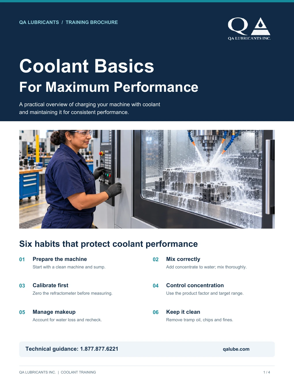Coolant Basics training brochure, page 1 of 4