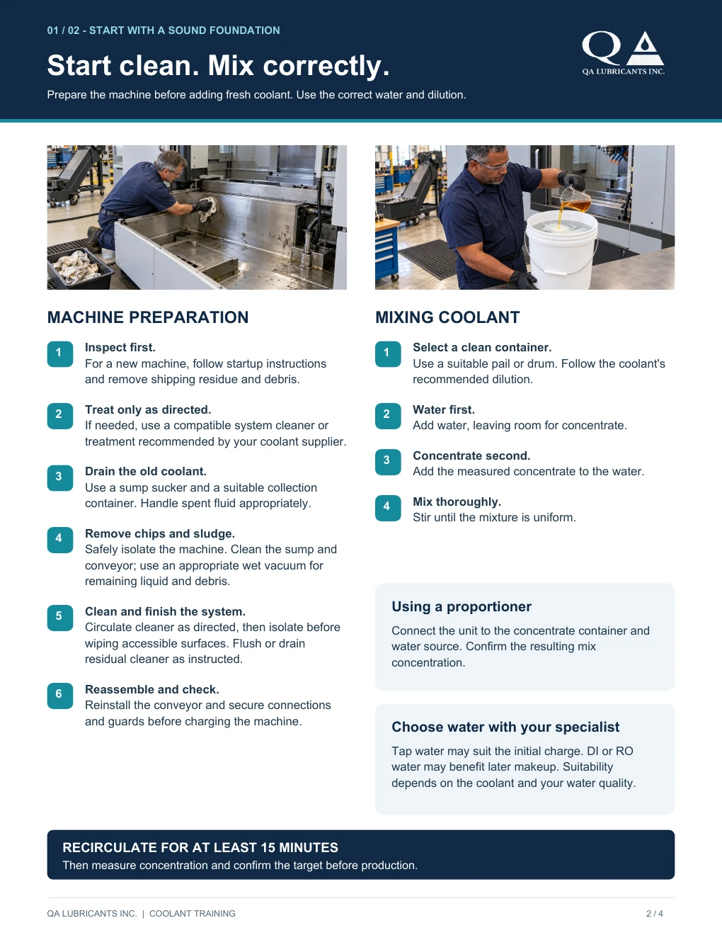 Coolant Basics training brochure, page 2 of 4