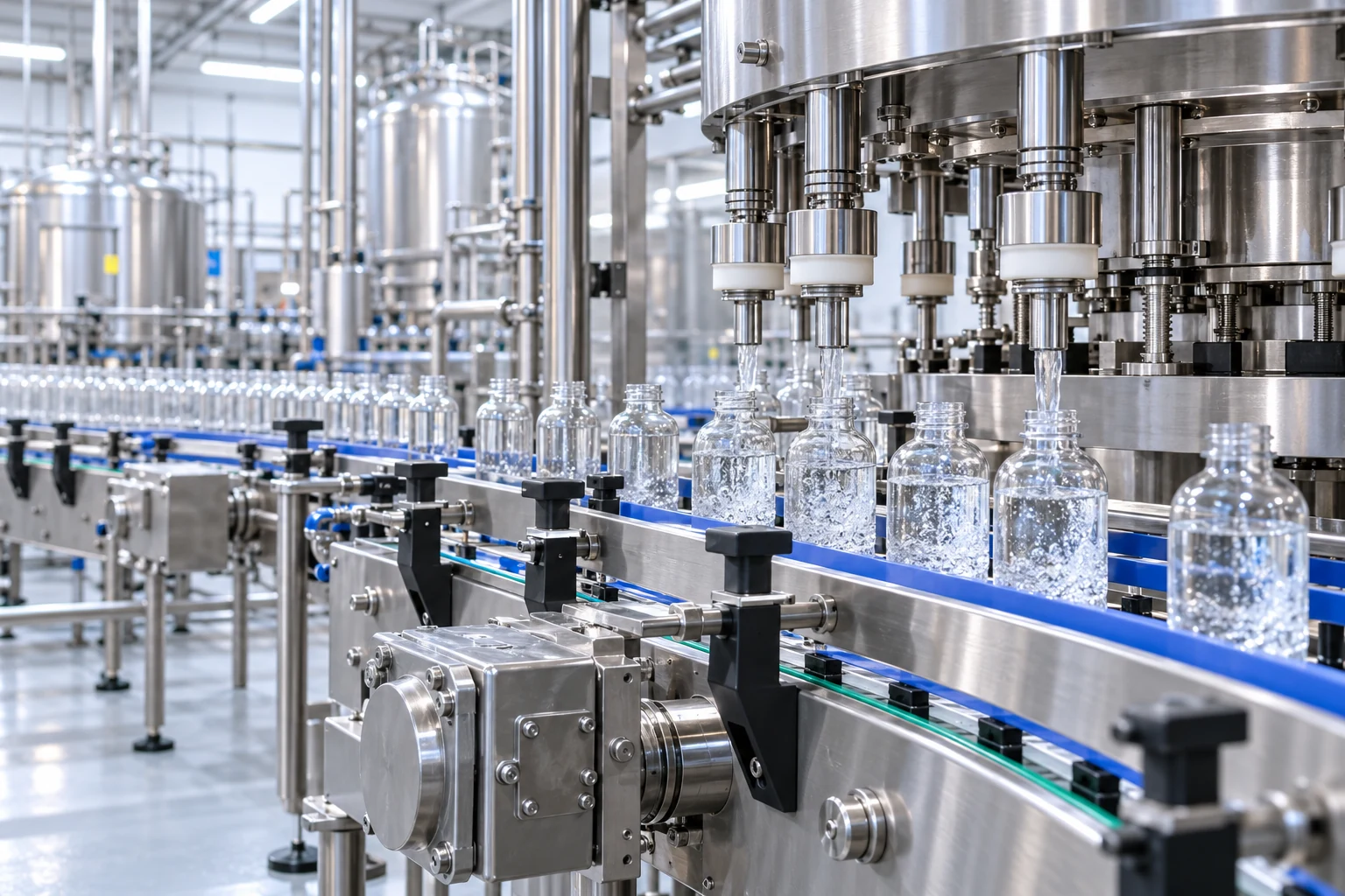 Stainless steel beverage bottling line and production equipment